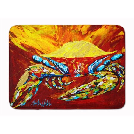 Carolines Treasures Crab Buster Brown Machine Washable Memory Foam Mat MW1113RUG